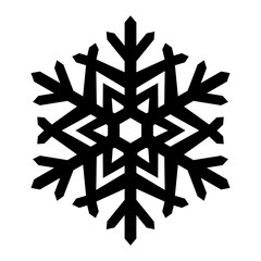 Single snowflake vector design. Snow flake icon. Distinctive hexagonal shape for paper cut craft and illustration.