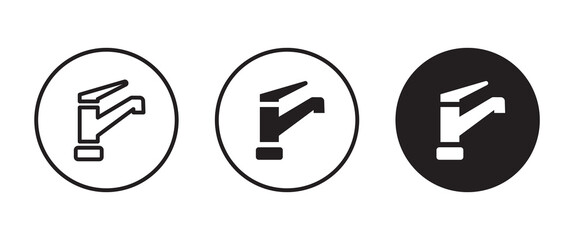 water tap icon vector, sign, symbol, logo, illustration, editable stroke, flat design style isolated on white linear