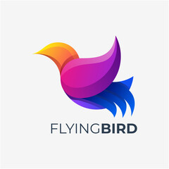 Obraz premium bird colorful logo design