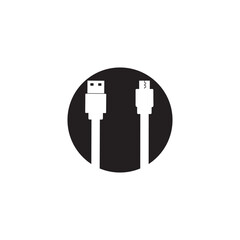 Usb cable icon vector