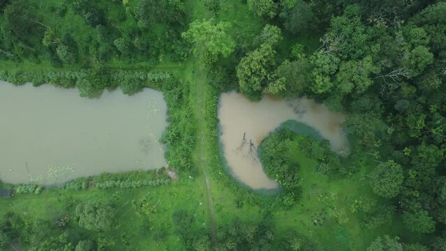 Sakleshpur, India 11th September 2022: 4k Drone shots of Sakleshpur amidst drizzling rains. Sakleshpura or Sakleshapura is a hill station town in Hassan district. Famous for spices plantations. 