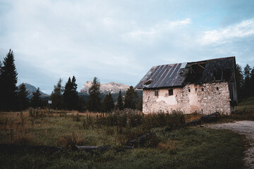 Obraz premium Mountains, forest and landscape of the Dolomites in South Tyrol, Italy