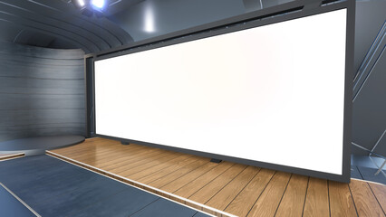 Alpha Channel Studio Set Background 2267_3D Virtual TV Studio News_Studio Background