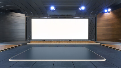 Alpha Channel Studio Set Background 2267_3D Virtual TV Studio News_Studio Background