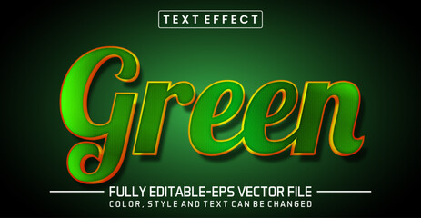 Green text editable style effect
