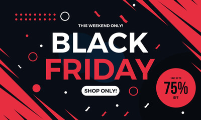 Flat black friday background