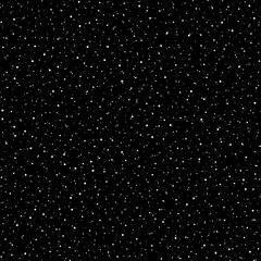 Xmas or New Year background with falling snowflakes isolated on black. Vector