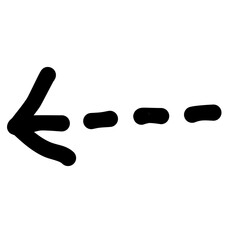 Doodle arrow sign Illustration