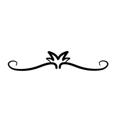 Naklejka premium Swirl Ornate victorian text divider