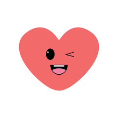 Naklejka premium heart with a smile