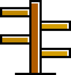 wooden street signpost and signage illustration