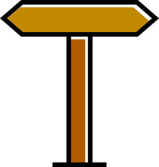 Fototapeta premium wooden street signpost and signage illustration