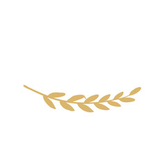 Golden botanical foliage text divider