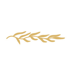 Golden botanical foliage text divider