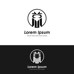 Cute owl logo design premium vector