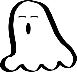 Ghosts for Halloween. Cute cartoon ghosts. Smiling face. Flat design. Vector illustration