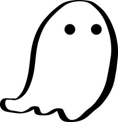 Ghosts for Halloween. Cute cartoon ghosts. Smiling face. Flat design. Vector illustration