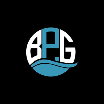 BPG logo monogram isolated on circle element design template, BPG letter logo design on black background. BPG creative initials letter logo concept. BPG letter design.
