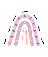 Trendy rainbow vector design. rainbow digital color clipart baby rainbow vector.