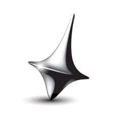 Fototapeta premium A simple black and white 3d top toy 