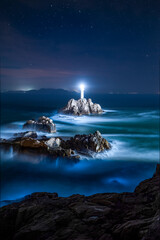 Fluorescent Sea and Starry Sky, East Fushan Island, Dongji Islands, Putuo District, Zhoushan City, Zhejiang Province, China