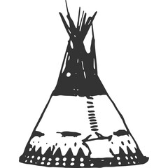 Tipi Vintage Illustration Vector