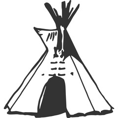 Tipi Vintage Illustration Vector