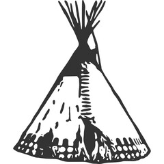 Tipi Vintage Illustration Vector © daniel pratama