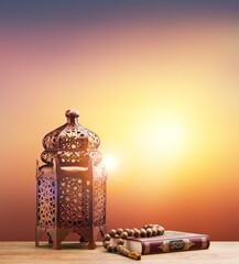 Ramadan concept, beautiful Vintage Lamp