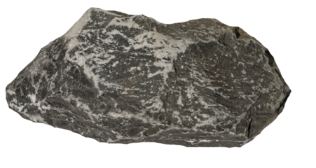 gray mountain limestone rock on transparent isolated background