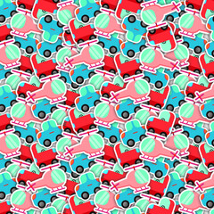 Cars and Helicopter Clipart Pattern © David