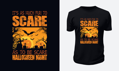 Halloween Day T-shirt Design for Print on Demand Site and T-shirt Business