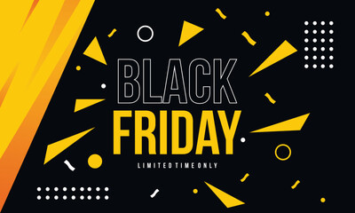 Fototapeta premium Flat black friday background