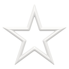 Decoration white star 3d. Glitter for christmas and trendy interior