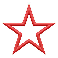 Obraz premium Decoration red star 3d. Glitter for christmas and trendy interior