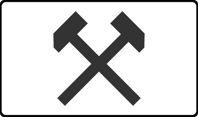 The working days table. Road sign. Vector image.