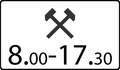 Time of action. Table action on working days.
