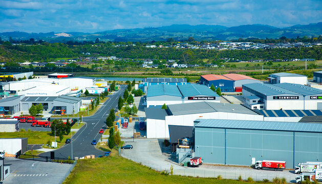 Tauriko Industrial Area In Tauranga City, New Zealand. 