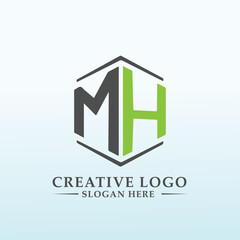 Fototapeta premium looking for a sophisticated and minimalist MH logo