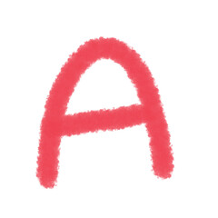 Hand Drawn Alphabet letter watercolor illustration element for kids basic education