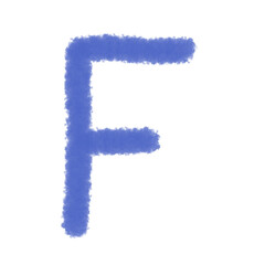 Hand Drawn Alphabet letter watercolor illustration element for kids basic education