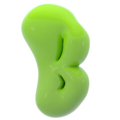 Alphabet B bubble letter illustration in 3D design