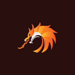 Dragon Logo vector illustration design