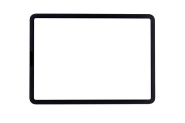 mockup computer tablet empty screen isolated on white background