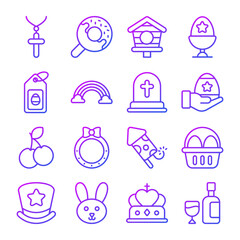 Simple Set of Easter Day Vector icons