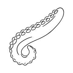 Vaginal dildo. Hand drawn illustration. Digital art. Sex toy. Fetish. Black transparent icon, isolated on clean white background. Vector EPS10. 