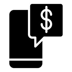 dollar buble chat icon