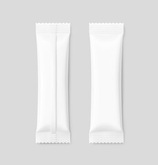 Blank stick mockup set. Front and back view. Vector illustration. Can be use for food, medicine, cosmetic and etc. EPS10.	