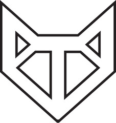 fox minimalist logo design