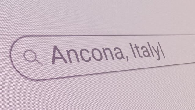 Search Bar Ancona Italy 
Close Up Single Line Typing Text Box Layout Web Database Browser Engine Concept